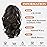 CJL HAIR Claw Clip Short Ponytail Hair Extensions DIY Bendable Metals Messy Bun Hair Piece for Wonen Wavy Curly Synthetic Fake Hairpieces Black Brown