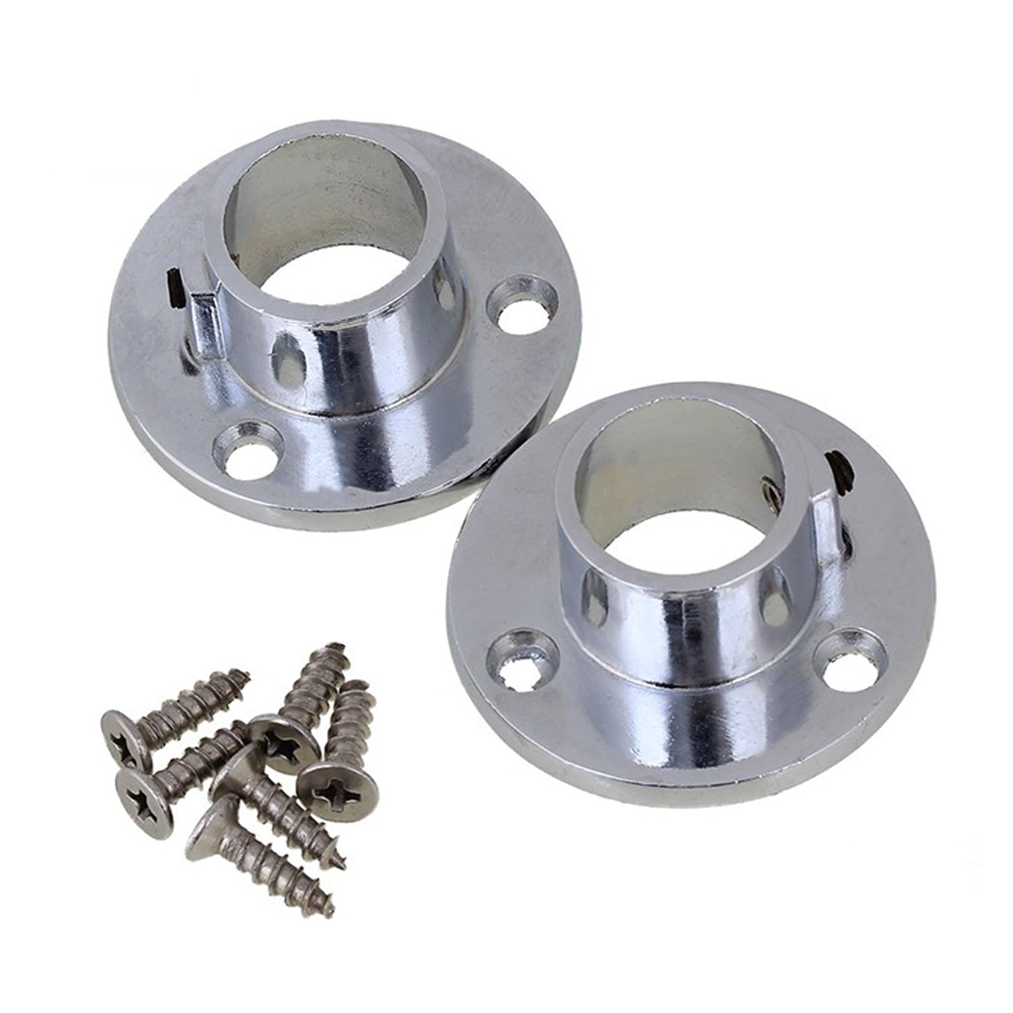 Supporti Centrali Ovali Per Armadio, Larghezza 15 Mm, Finitura Cromata - Foto 6