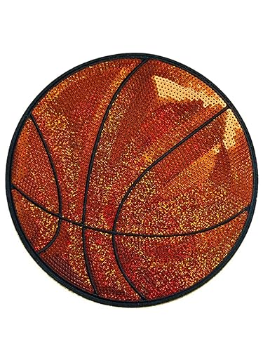 1 pc Large Basketball Iron on Patches,Sport Sequin Patches for