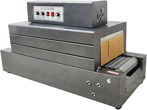 220V Shrink Tunnel Packaging Machine Heat Shrink Packaging Machine Film Sealing Machine Automatic PVC POF Shrink Film Sealer Chain Type 220V 4.5KW