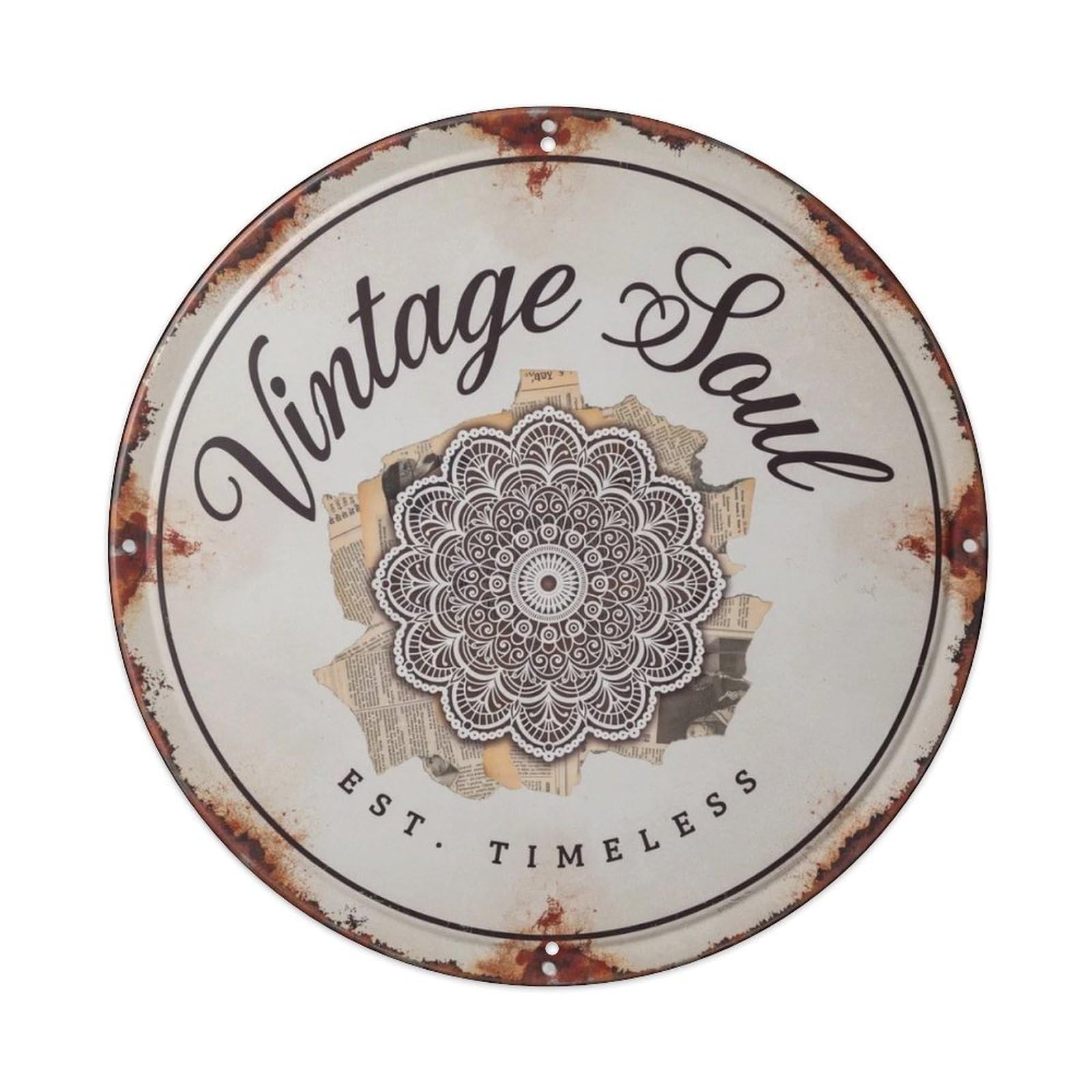 Vintage Soul Retro Collage Metal Tin Sign Plaque