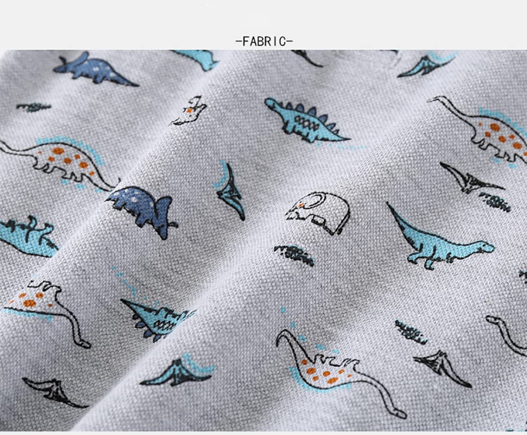 Lot de 2 polos pour garçons de 2 à 6 ans - Dinosaure - Voiture - Manches courtes