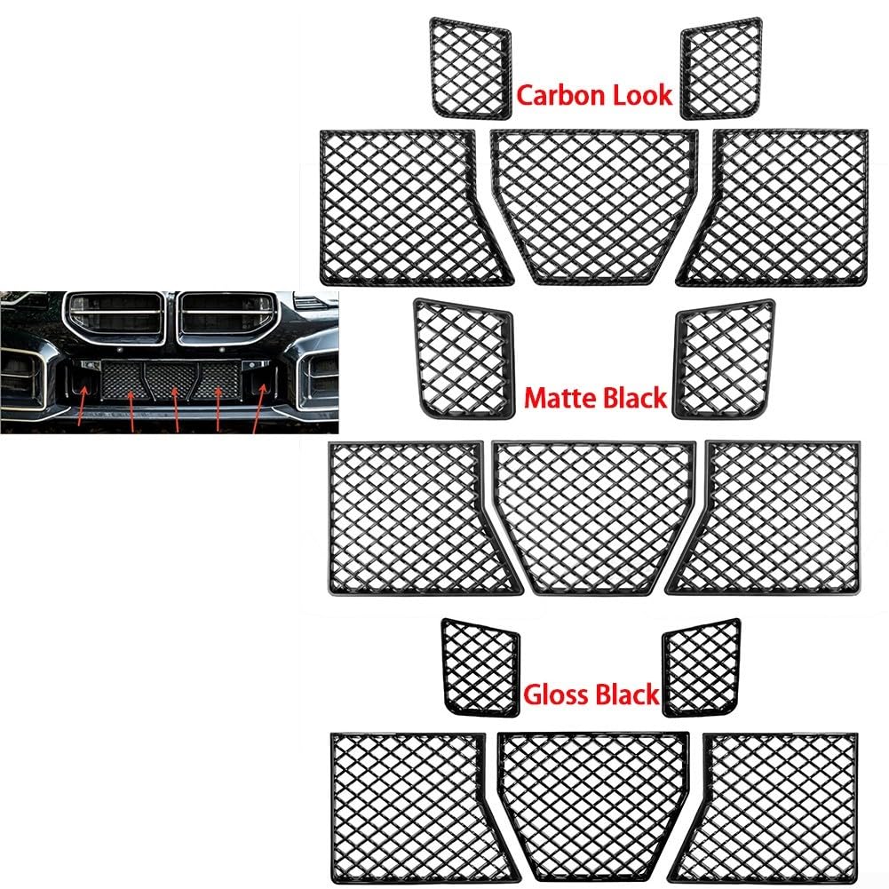 Griglia di protezione in rete per paraurti anteriore per BMW G87 M2 2023-2025, nero lucido/nero opaco/nero opaco, schermo inferiore in plastica ABS, facile installazione, griglia anteriore (nero
