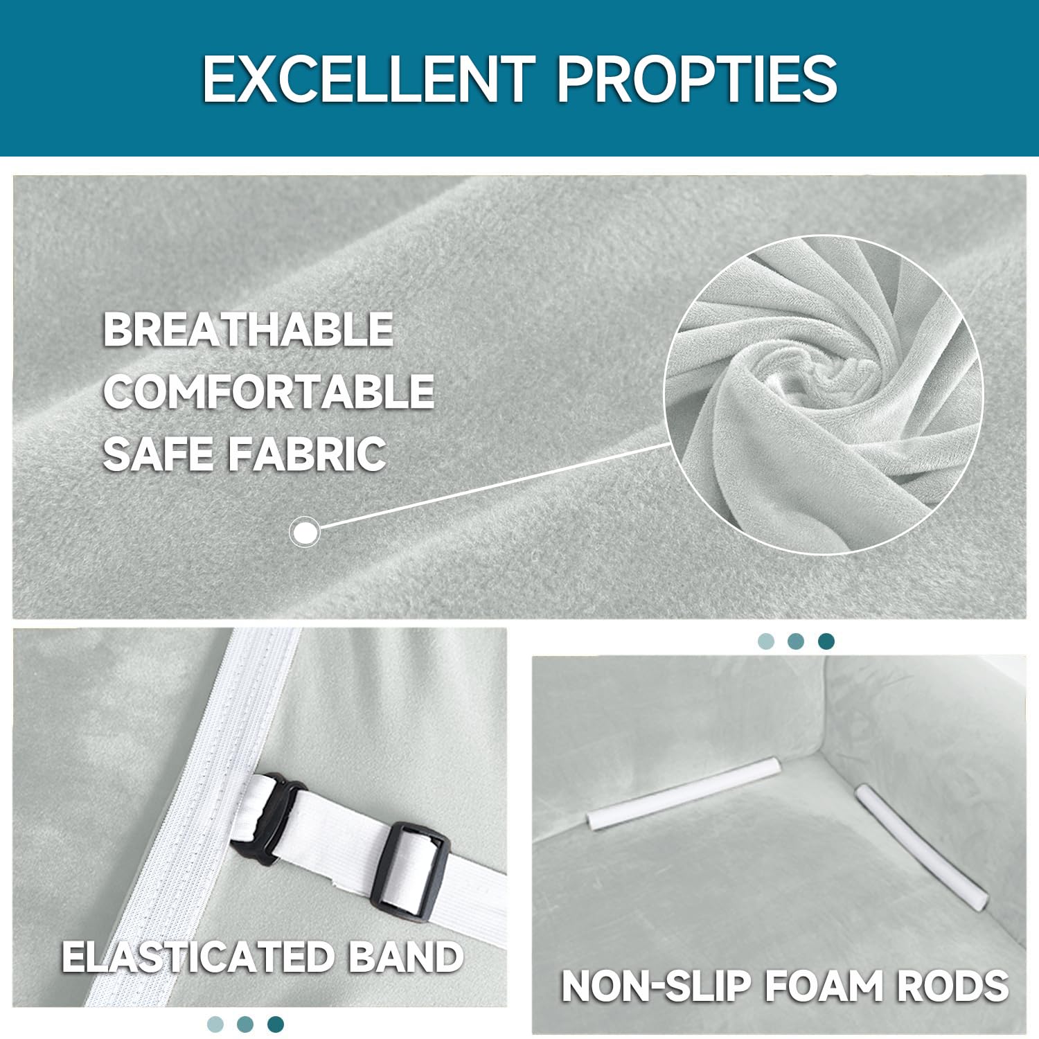 YSTELLAA Copridivano Velluto 3 Posti Con Braccioli, Copridivani Antigraffio Gatto, Fuzzy Copri Divano Elasticizzato Elastico, Universale Sofa Cover Antimacchia Lavabile Antiscivolo, Grigio Argento