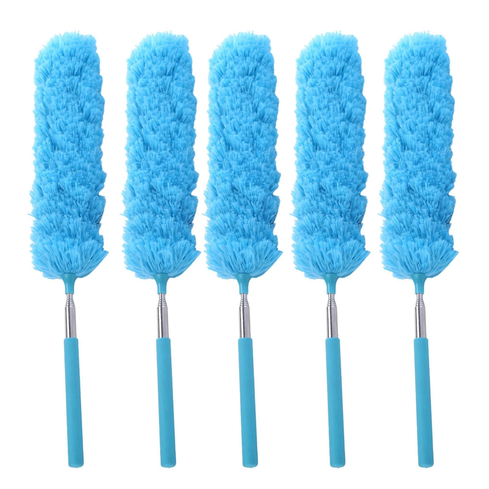 Qusinfc Expandable Fiber Dusters with Bendable Head and Ergonomic Telescopic Rod for Ceiling and Air Ventilation Maintenance Hard to Reach Area Cleaner