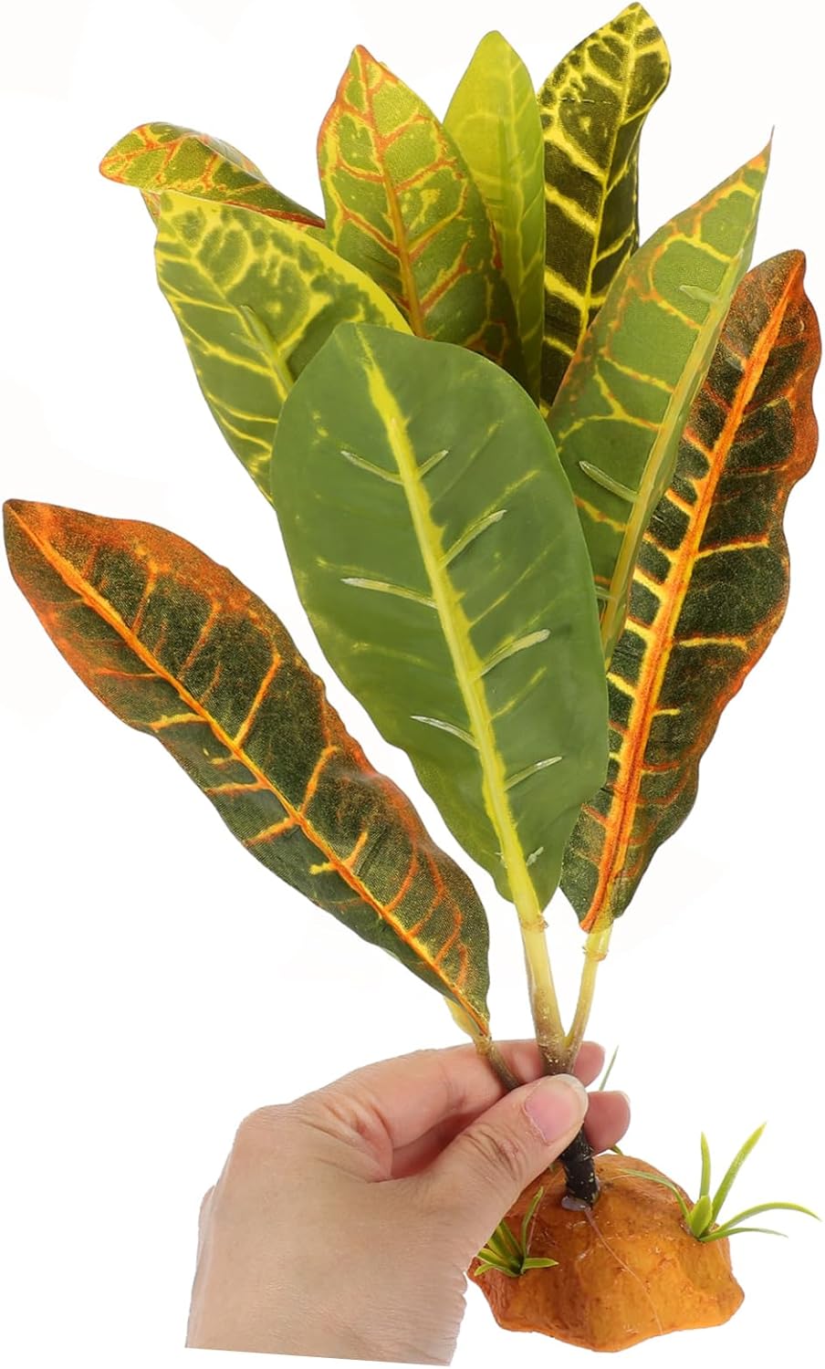 Mipcase 5pcs Realistic Reptile Plant Decor Artificial Snake Plant for Aquarium Terrarium Decoration Reptile Habitat Home Decor
