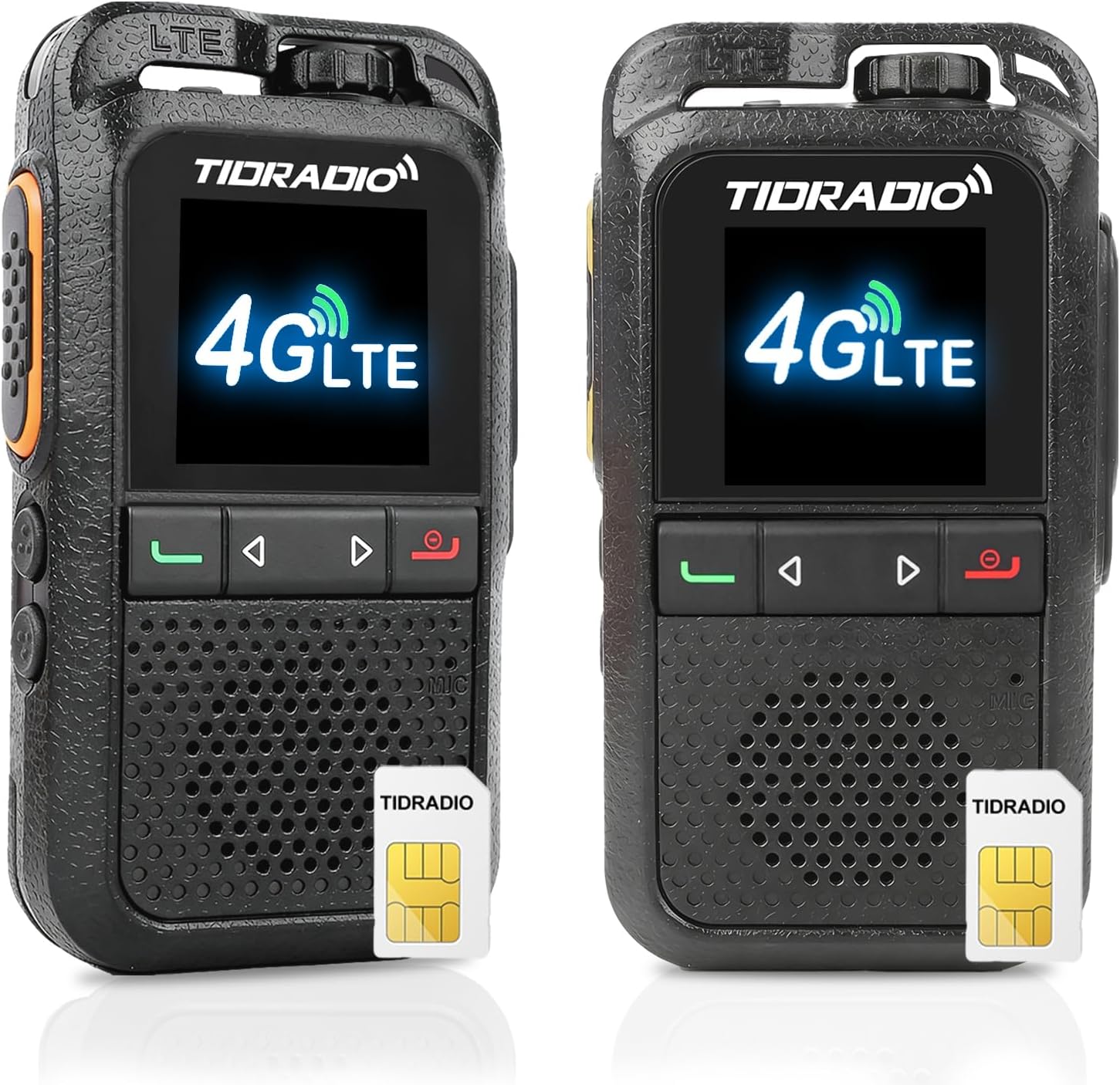 TIDRADIO TD-G100 Rapid Unlimited Range 4G LTE PoC Radios Long Range Walkie Talkies with SIM Cards, Nationwide PPT Two Way Radios, Global Walkie-Talkie for Family, Logistics,Construction site,2 Pack