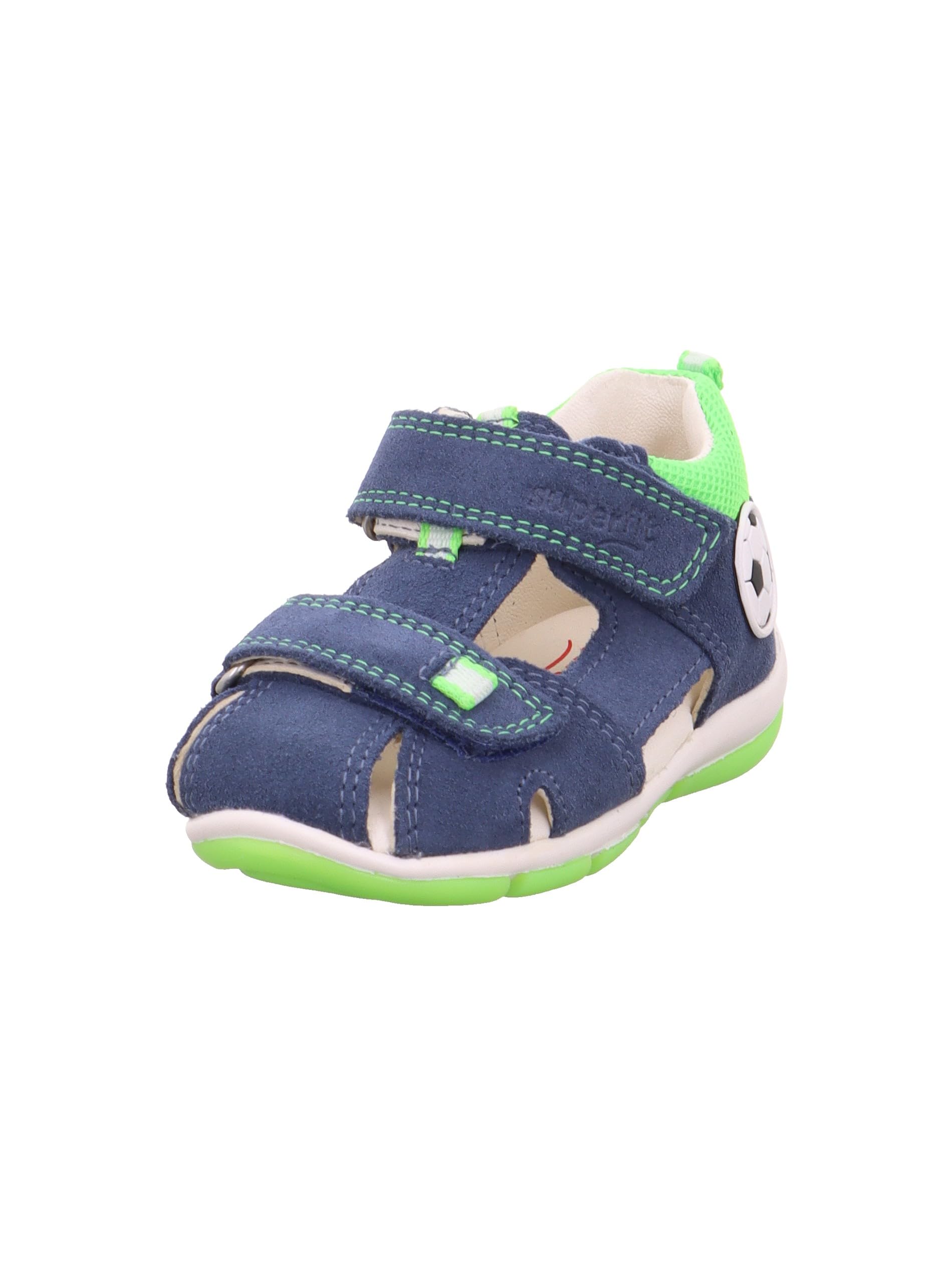 Superfit Freddy Sandal, Blau/HELLGRÜN 8020, 2 UK Child