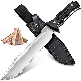 Purple Dragon Grand couteau extérieur, survie Full Tang acier carbone, fourreau inclus, cadeau hommes Noir