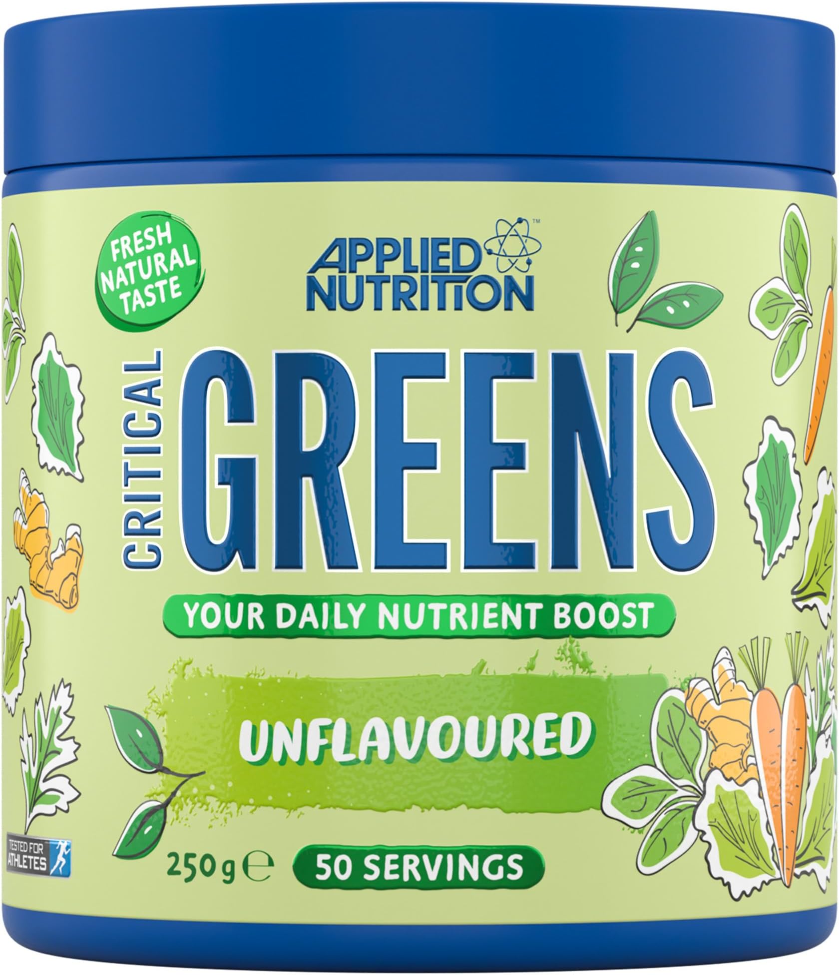 Critical Greens Powder and Superfood Blend for Gut Health Energy and Immune Support Vegan Daily Greens Juice Powder (250g - 50 Servings)