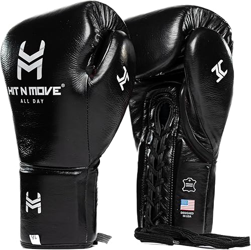 Miniatura 18 de HIT N MOVE Guantes de Boxeo All Day Pro Balance para Sparring y Saco con Cordones, Guantes de Boxeo para Hombres, Equipo de Boxeo, Guantes de Rojo