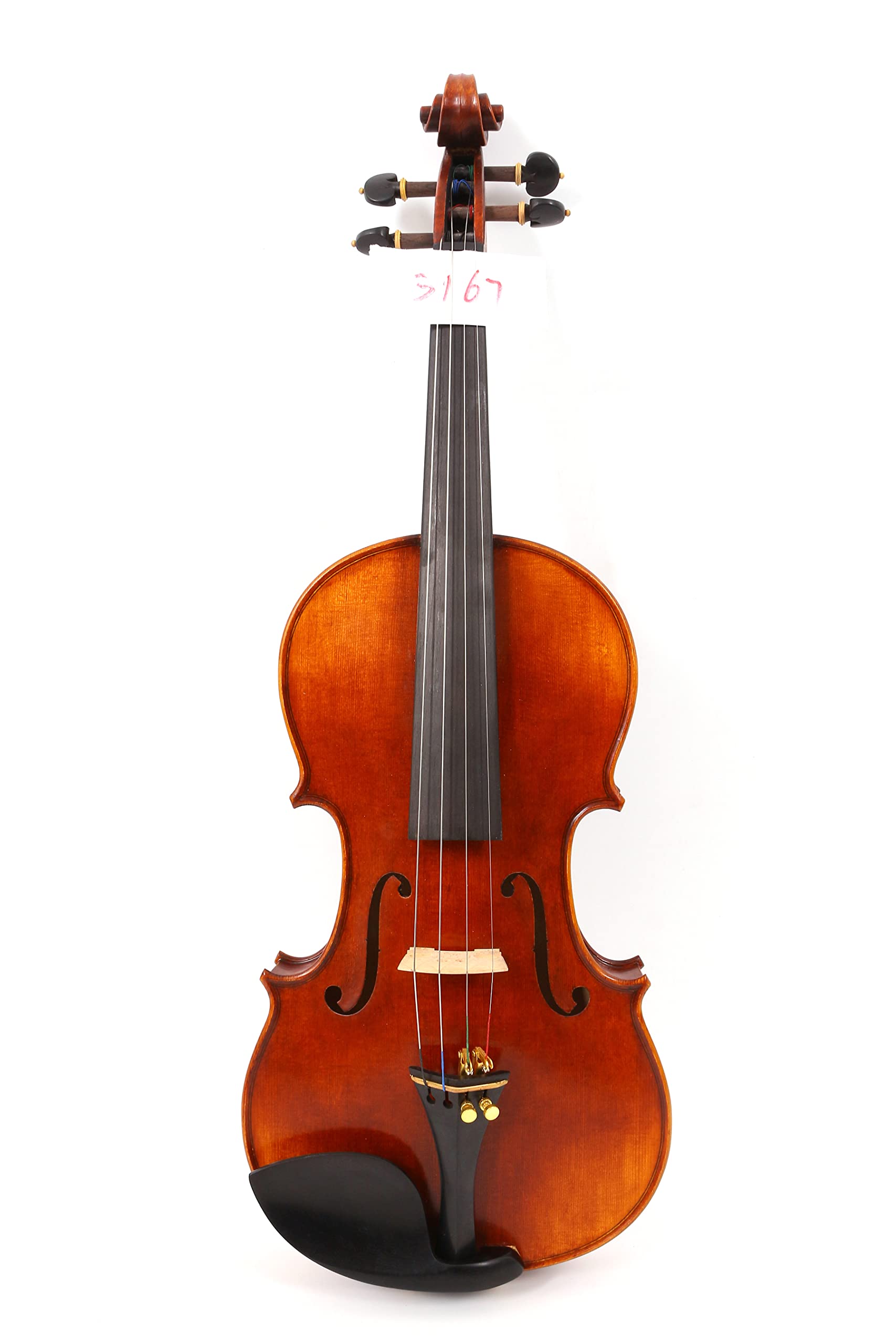 Yinfente Master 4/4 Violino Stradivari Modello Bel Suono - Fiamma Acero, Ebano - Con Caso Libero e Arco - Un Pezzo