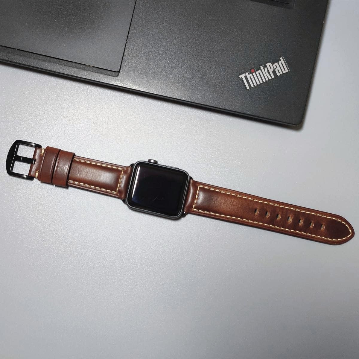 HUAFIY Leather Strap for Apple Watch Strap 38 mm 40 mm 41mm - Image 3