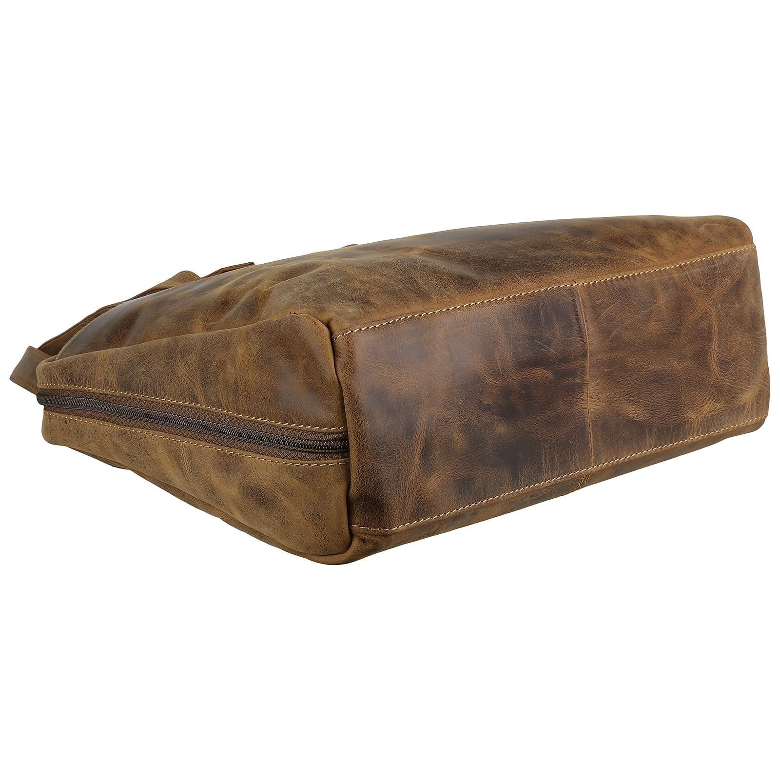 Greenburry Damen Vintage-Shopper Sattelbraun 35x27cm