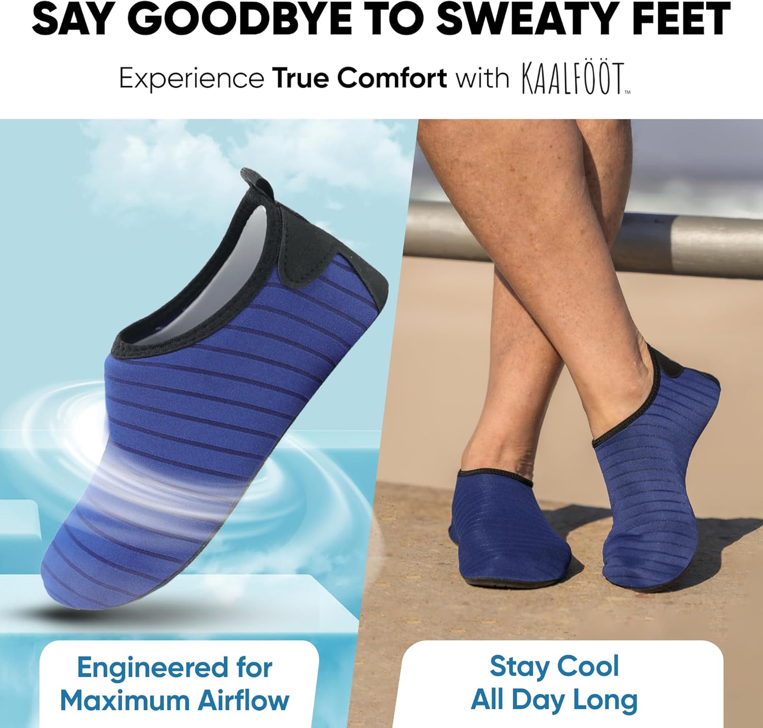 KAALFÖÖT Lightweight Water Shoes for All Ages – Travel Essentials for Beach Adventures, Quick-Dry Non Slip Shoes for Indoor & Outdoor – Comfortable Design for Men, Women & Kids - Image 7