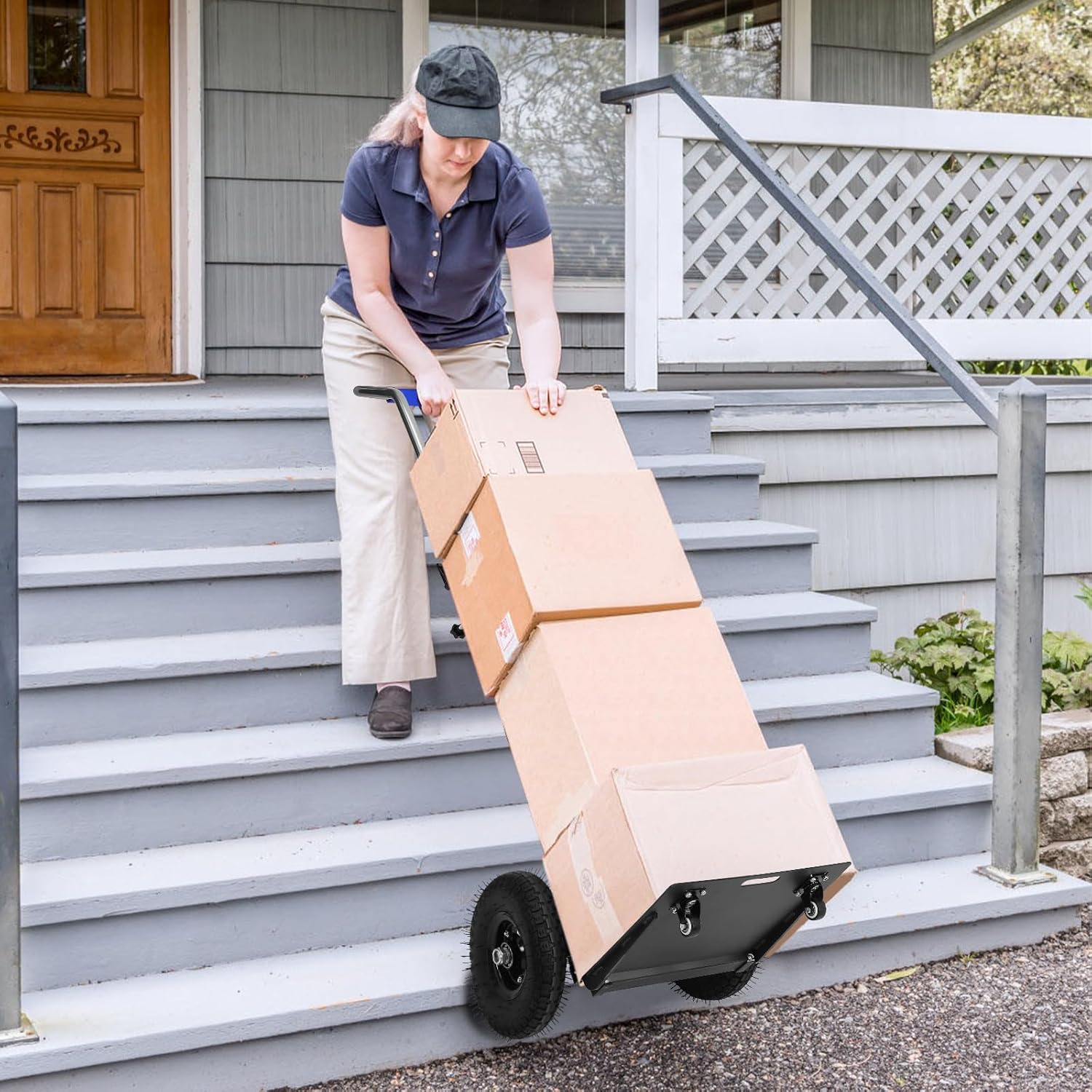 Carretilla eléctrica para escaleras 880 lbs con motor 1200W miniatura 7