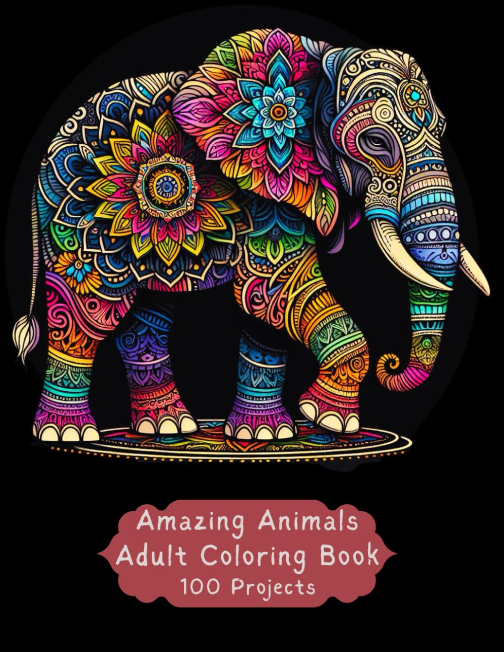 Adult Coloring Book - Mandala Animal Designs 100 Pages A4 Format 8.5 x 11