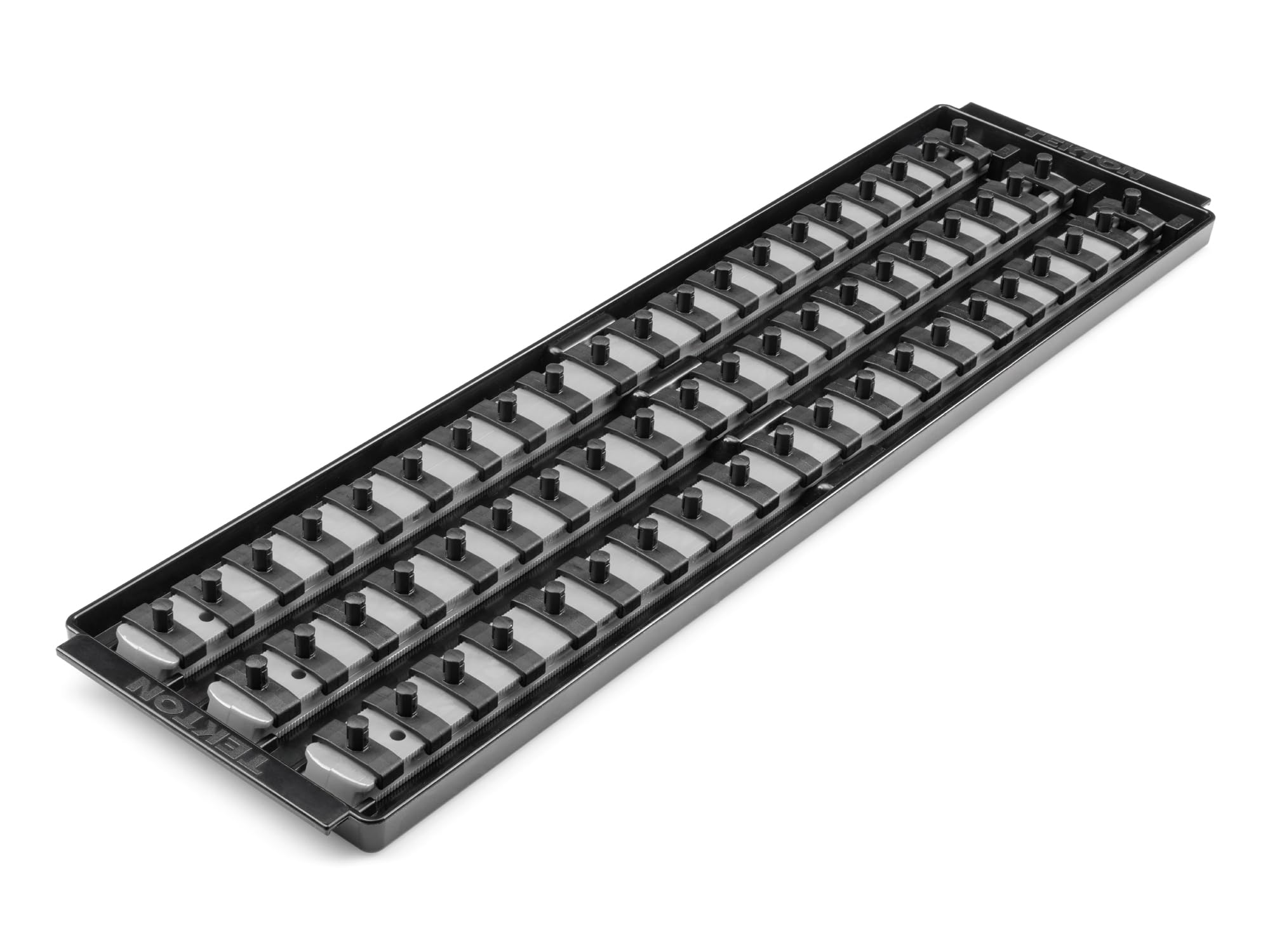 TEKTON 1/4 Inch Drive 3-Rail Socket Organizer Set, Gray (60-Tool) | OST07360 | Made in USA โ image 1