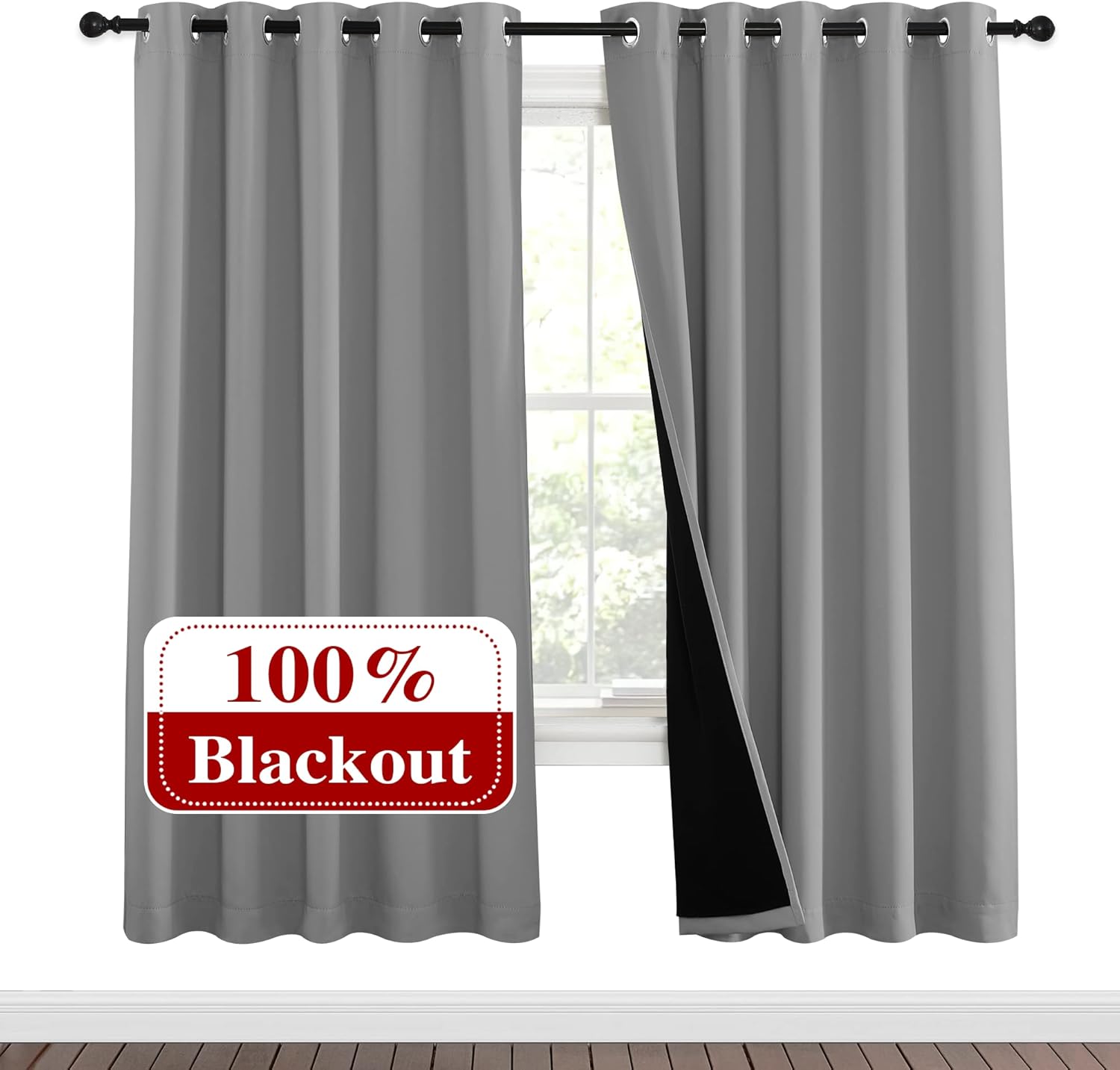 NICETOWN Full Shade Curtain Panels (2 pcs) 62x72