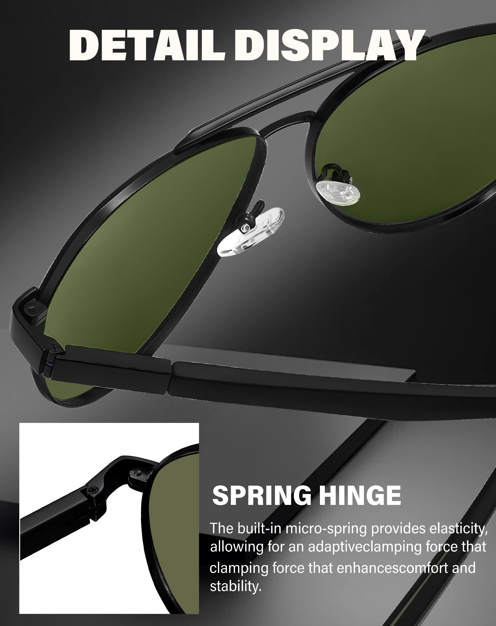 Joopin Gafas de Sol Polarizadas Hombre y Mujer Metálicas Estilo Clásico Retro Protección UV400 para Conducir Playa Ciclismo Pesca Golf
