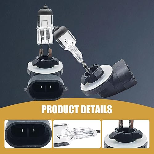 Miniatura 43 de gunhunt 2 bombillas halógenas H4-55W para automóvil, haz de cuarzo de 12 V, luz antiniebla de luz antiniebla de haz bajo/alto, bombilla todo en uno