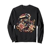 Python Snake Floral Ball Python Tattoo Flowers Snake Lover Sweatshirt