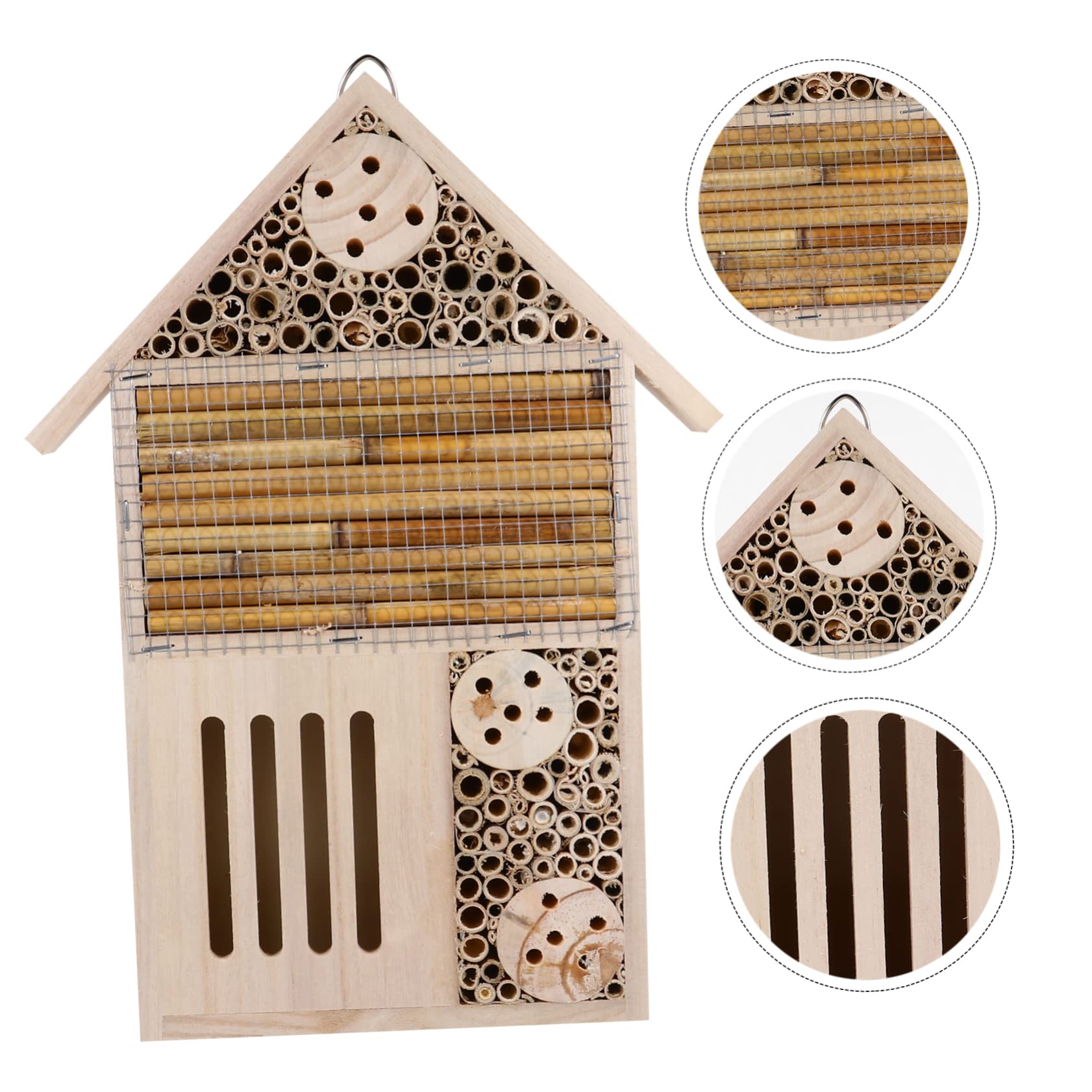 Casetta per Insetti in Materiale Sintetico Beige Design Unico, Rifugio Accogliente per Api e Insetti come Decorazione per Giardino e Casa