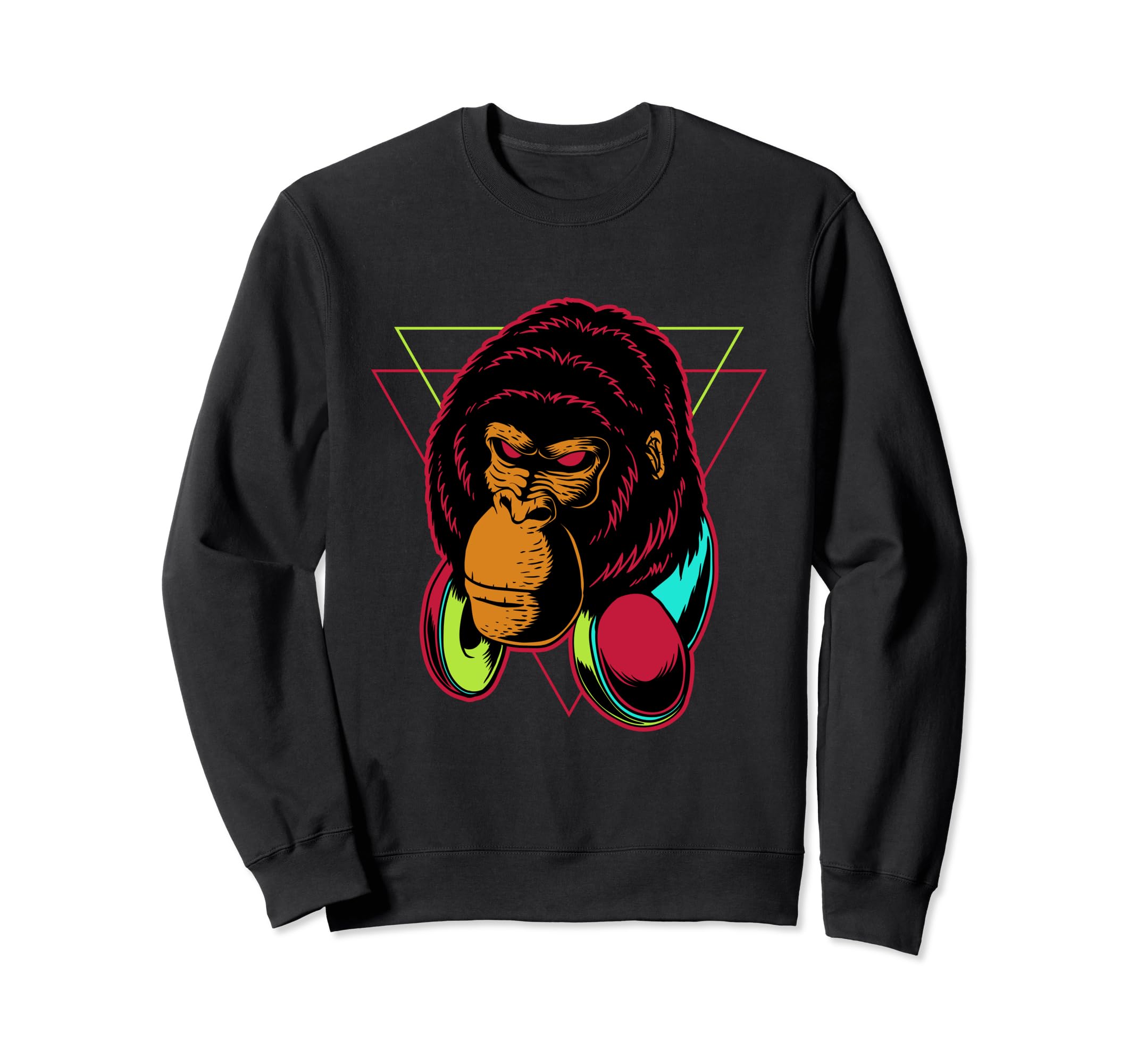 Aped all inRetro Funky Rave DJ Gorilla Ape Head Sweatshirt