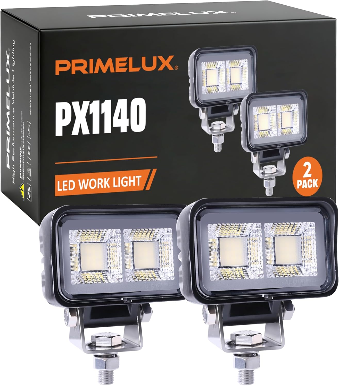 3.4 Inch 80W 5800LM LED Work Lights for Truck,2026 Updated IP68 Waterproof 12/24V Led Flood Light,Simple Installation Tractor Work Lights for Truck/Tractor/Off Road/ATV/UTV/Golf Cart(2PCS)