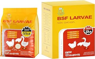 15.5LBS Dried Black Solider Fly Larvae, BSFL is High Protein Chicken Feed with 85x More Calcium Than Dried Mealworms