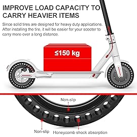 BANGTING 2PCS 8.5x2 inches Solid Tires for Electric Scooter, 8 1/2 x2 Tire for Gotrax GXL V2 / XR/APEX, 50/75-6.1 Tire Replacement for Xiaomi Pro 2 / M365 / 1S and All 8.5\'\' Scooter Tires