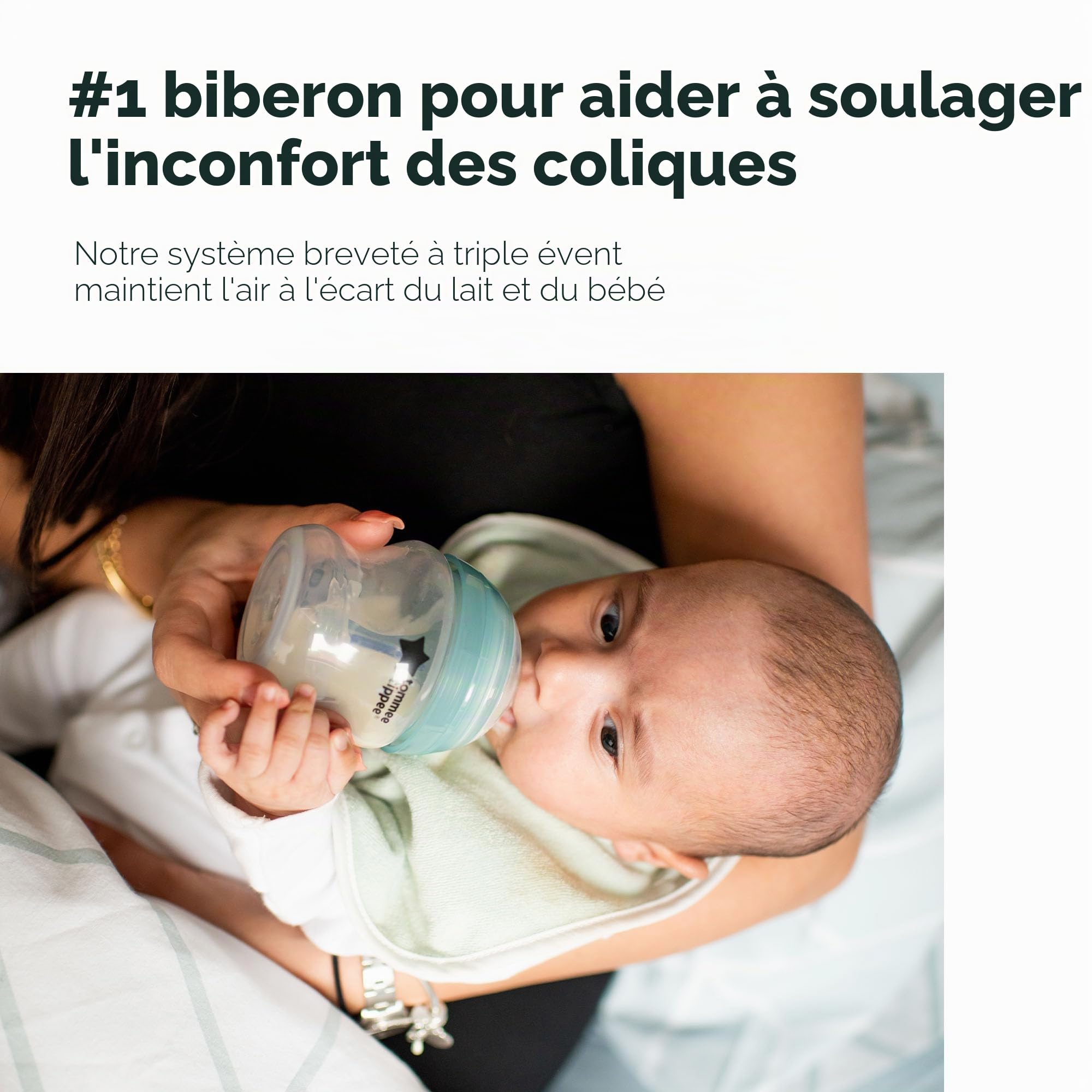 Tommee Tippee Biberon Anti-Colique Avancé, Kit Naissance pour Nouveau-né, Transparent