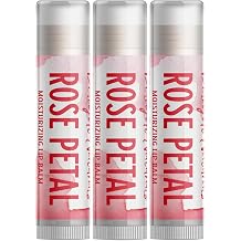 Delight Naturals Rose Petal Lip Balm - Three Pack