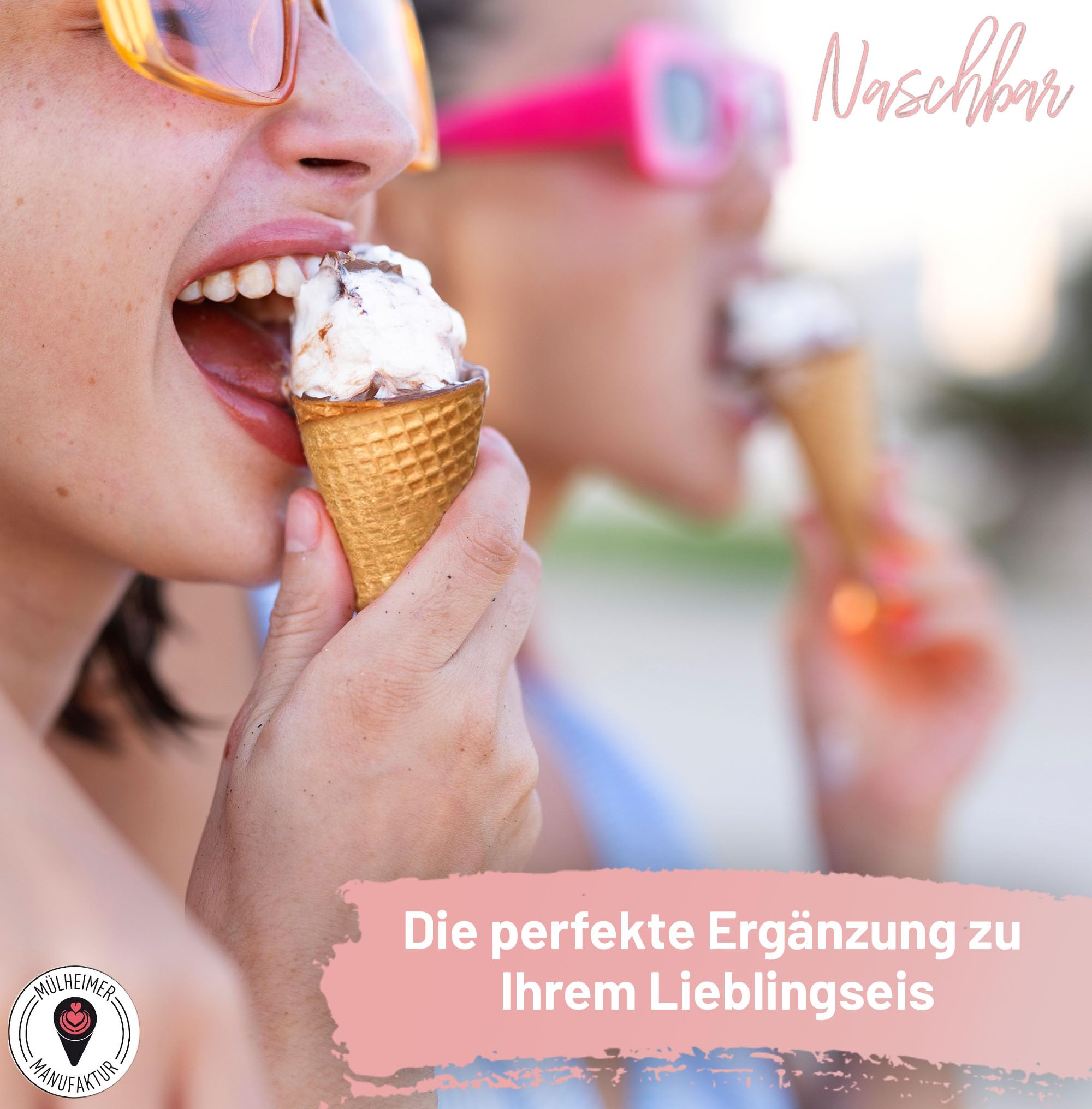 Cono de Helado | 130xØ50mm | 42 pieza | para 1-2 cucharadas de helado: gofres crujientes de helado en las mejores heladerías | Cucuruchos
