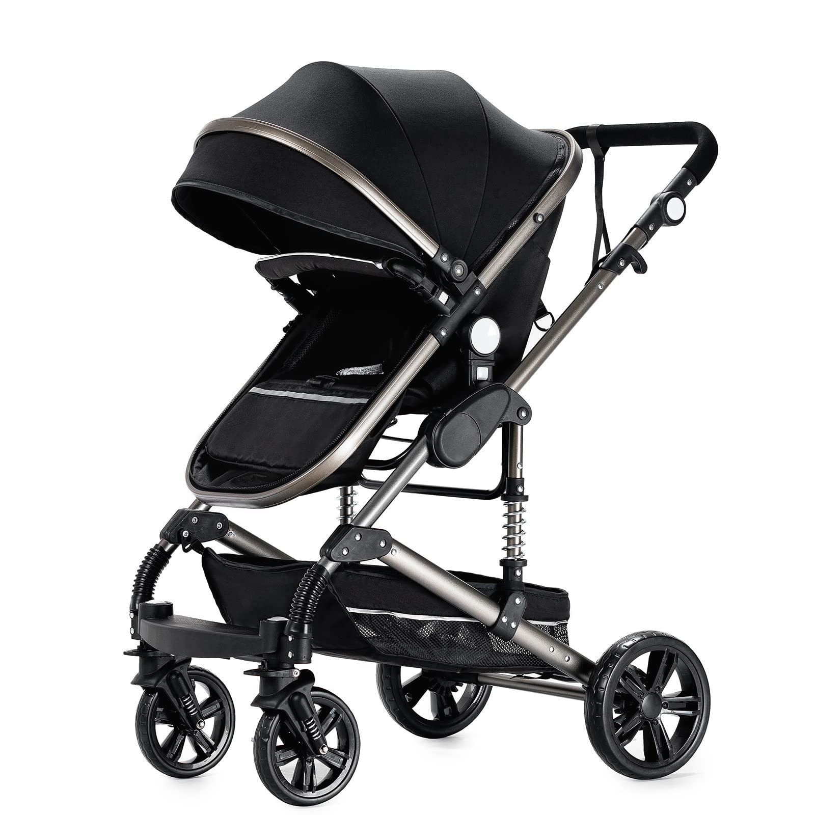 Magic ZC Passeggino Trio 3 in 1 Carrozzina Neonati Pieghevole Portatile con Spinta Reversibile