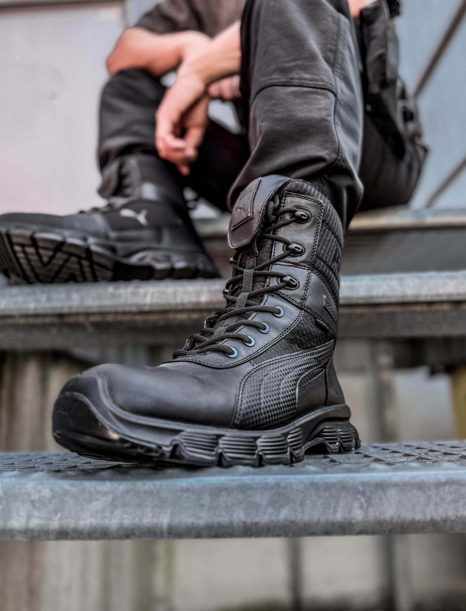 PUMA Safety Kommando RB LR8 Zip - Herren Einsatzstiefel – knöchelhohe Stiefel mit Laufsohle – Bequeme Tactical Boots für Indoor & Outdoor