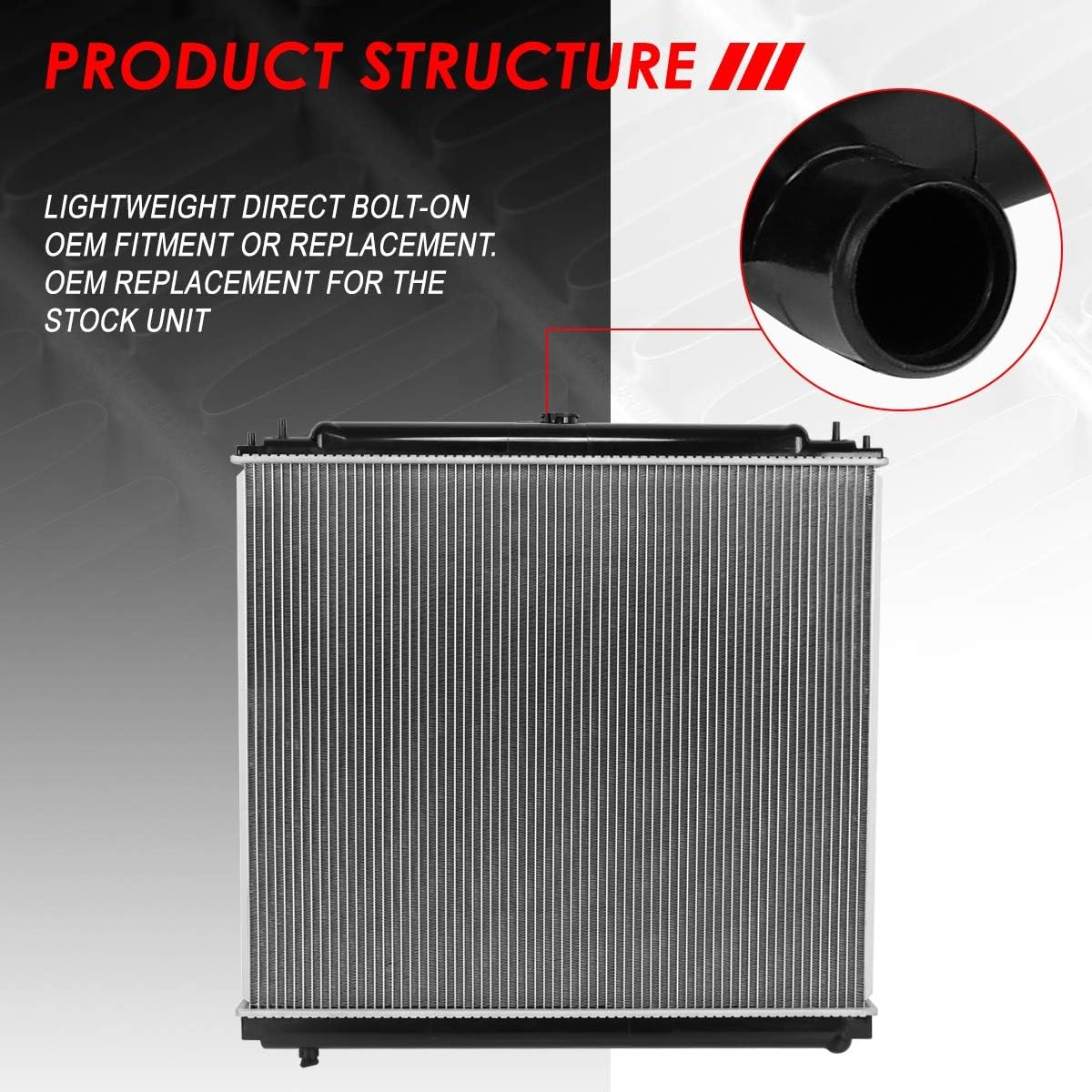 Auto Dynasty Radiator Compatible with 2005-2018 Frontier Pathfinder Xterra Suzuki Equator 4.0L 5.6L AT, DPI 2807 Factory Style 1-Row Cooling Radiator, Aluminum Core