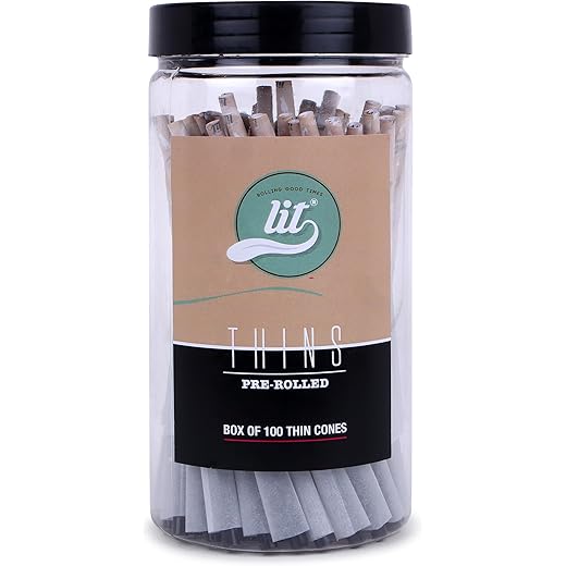 LIT Thins Organic White Pre-rolled Cones 109mm