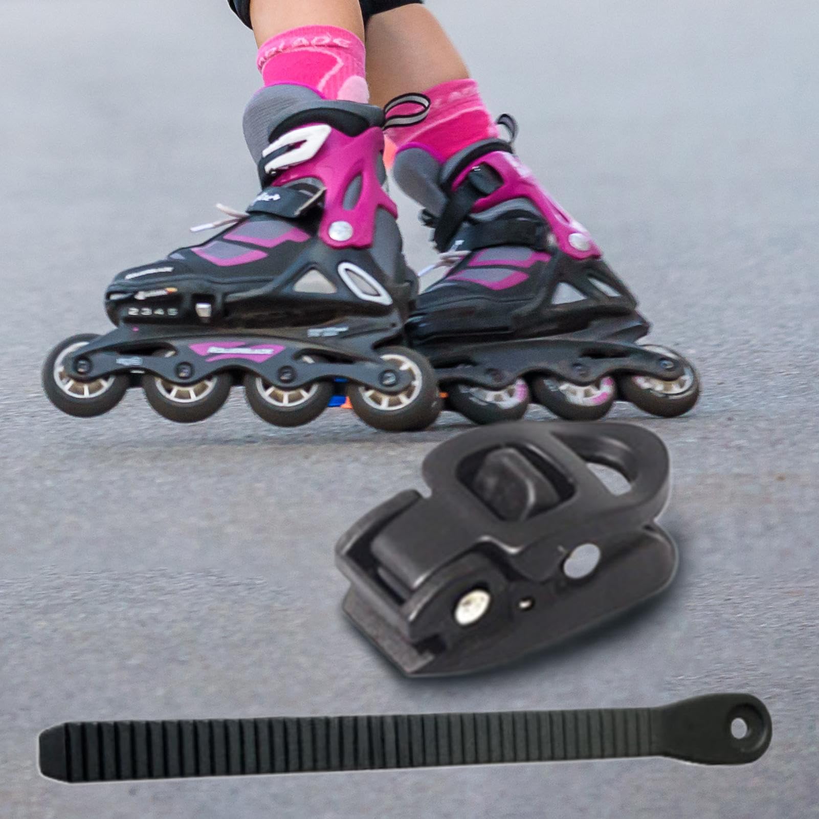 Hebilla para patín, Correa para patín en el Zapato, Kit de Hebillas para Zapatos de Patinaje, Patín de Ruedas Ajustable, cinturón de energía, Cierre de Patines, Correa de Hebilla con Tornillo