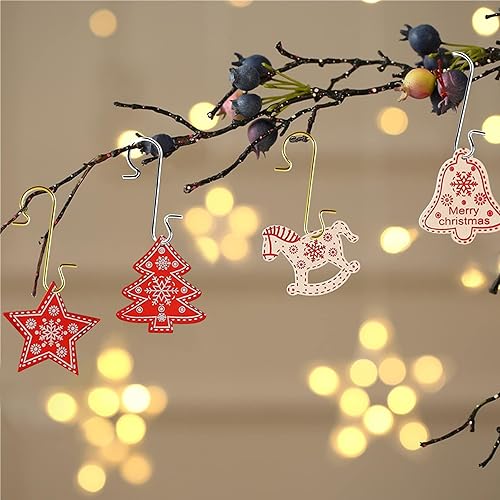 Miniatura 12 de 240 ganchos de alambre de metal para adornos de Navidad, ganchos en forma de S con caja de almacenamiento para ganchos de adornos para árbol de plata