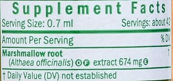 Herb Pharm Certified Organic Marshmallow Liquid Extract Drops, 1 Oz