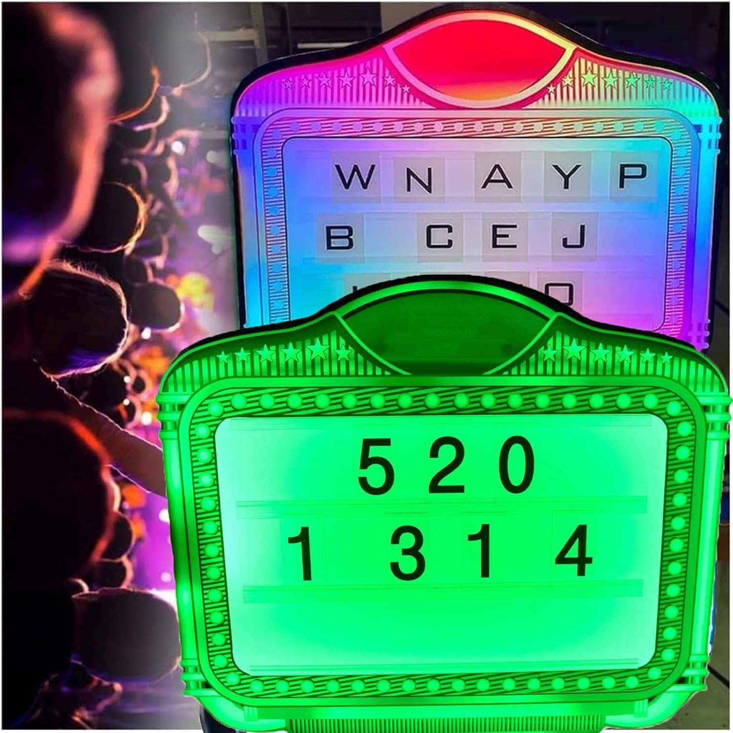 DARZYS Bottle Service Sign, LED Letter Bottle Presenter, Rechargeable Acrylic LED Message Board - Changeable Letters & Numbers - Colorful LED Light