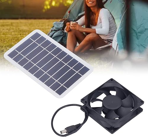 Miniatura 4 de Kit de ventilador de panel solar, ventilador alimentado por energía solar, ventilador de escape solar, mini ventilador impermeable con puertos USB