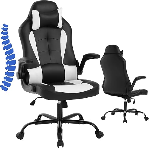 Silla ergonómica para juegos de PC, silla de oficina para computadora, silla giratoria ajustable para videojuegos, silla de carreras con soporte