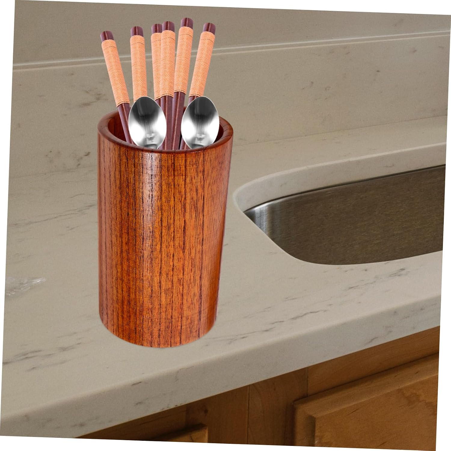 Chopstick Holder Design Utensil Storage for Kitchen Countertop Compact Spoon Organizer with Draining Sturdy Material