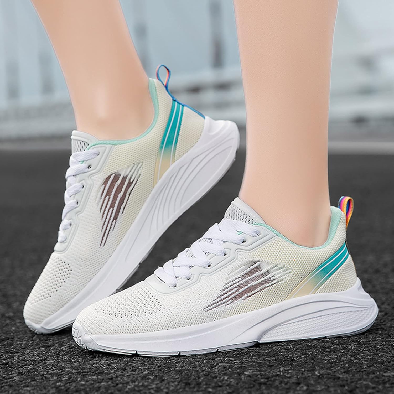 Ohxixhia Women's Slip On Lightweight Walking Shoes Arch