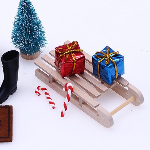 Miniatura 3 de BinaryABC Casa de muñecas de Navidad, accesorios de jardín en miniatura, accesorios de jardín de hadas de Navidad, mini adornos de Navidad, 13