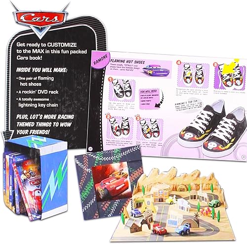 Miniatura 3 de Disney Cars - Juego de libros de actividades Paquete con Disney Cars My Cool Room - Libro de manualidades para niños, niños pequeños Marcapáginas,