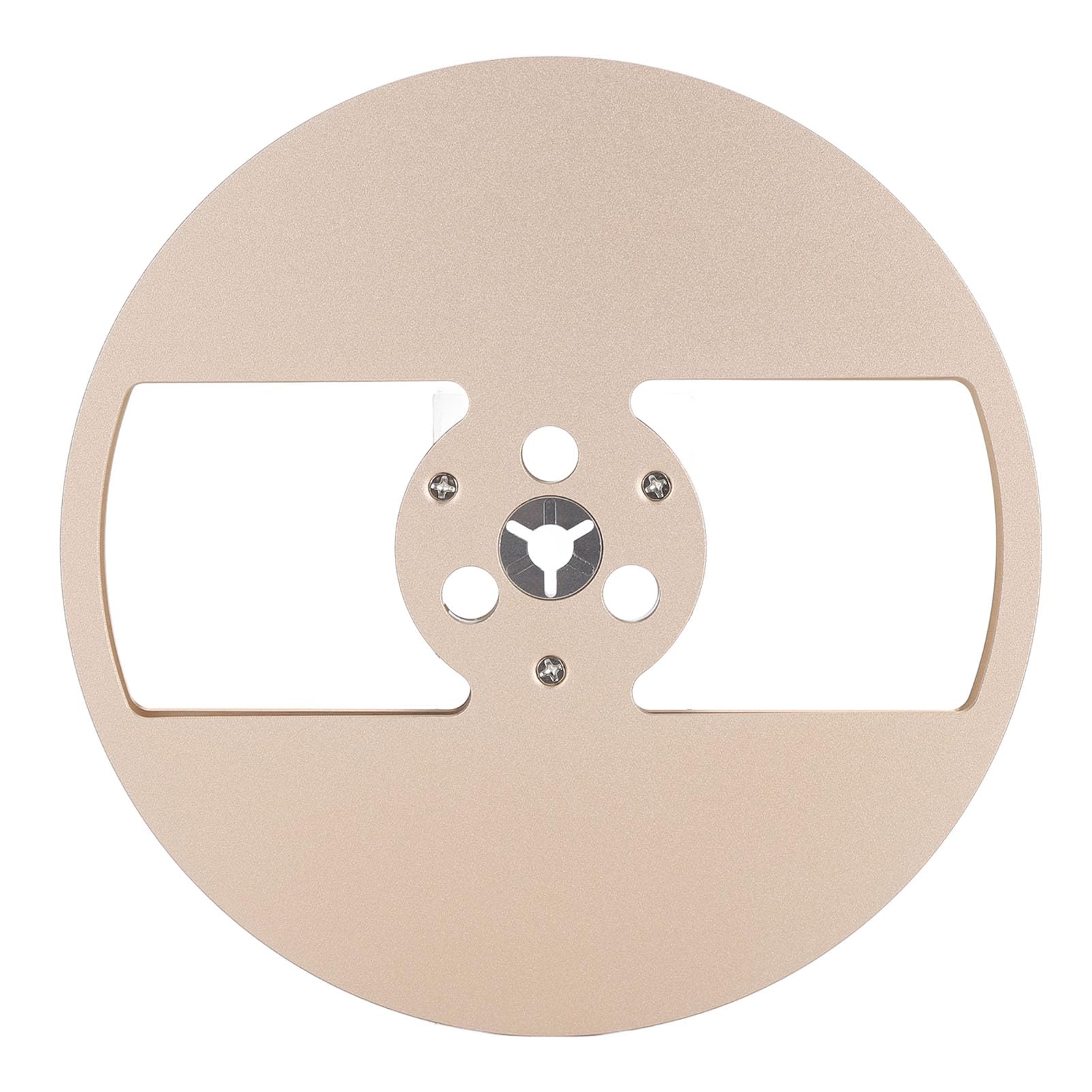 1/4 7 Zoll Leere Bandspule mit Hervorragender Verarbeitung für Tonbandaufnahmen mit Offener Spule, Universelle Passform aus Aluminiumlegierung, 1 Einheit (GOLD)