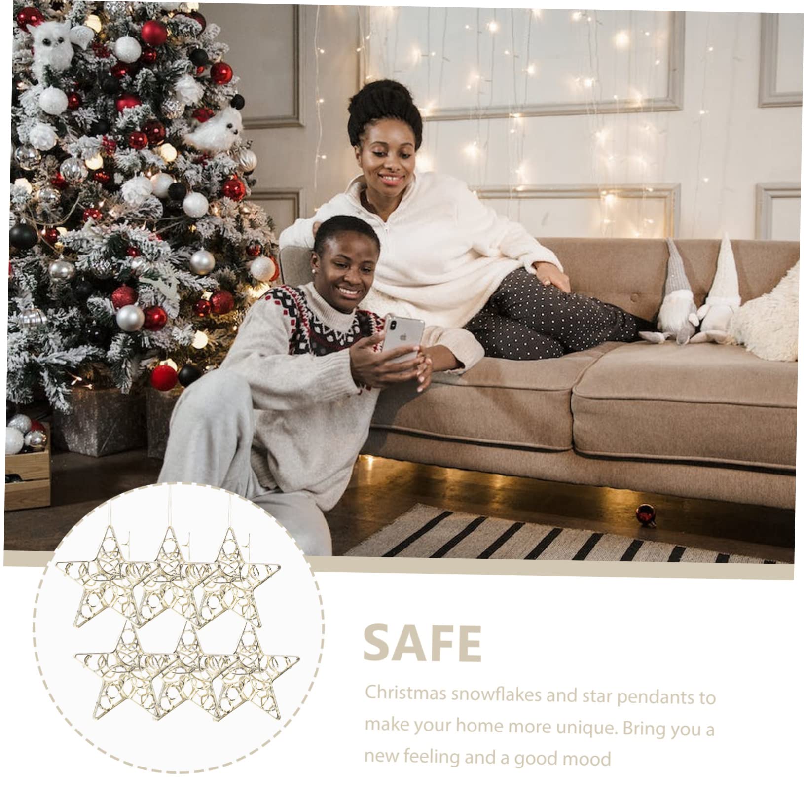Zerodeko 24stücke Weihnachtsbaum Fünfzackige Sterne Wiederverwendbare Weihnachtsdeko Für Fenster Partys Und Hochzeiten Festliche Für Zuhause
